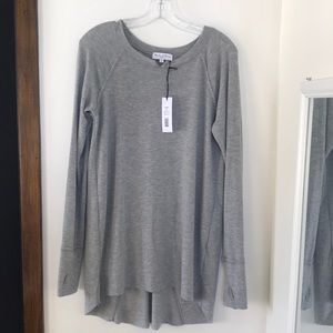 Micheal Stars Notch Neck Tunic - Heather Grey